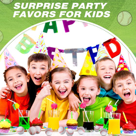 Lewtemi baseball party favors showcased in a colorful display for celebrations