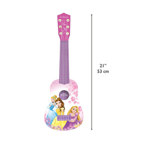 LEXiBOOK Disney Princess guitar with guide included supports easy practice.