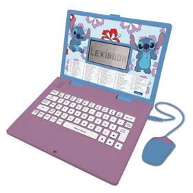 Lexibook Disney Stitch laptop front view enables portable learning on the go