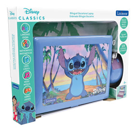 Lexibook Disney Stitch open screen highlights immersive bilingual activities