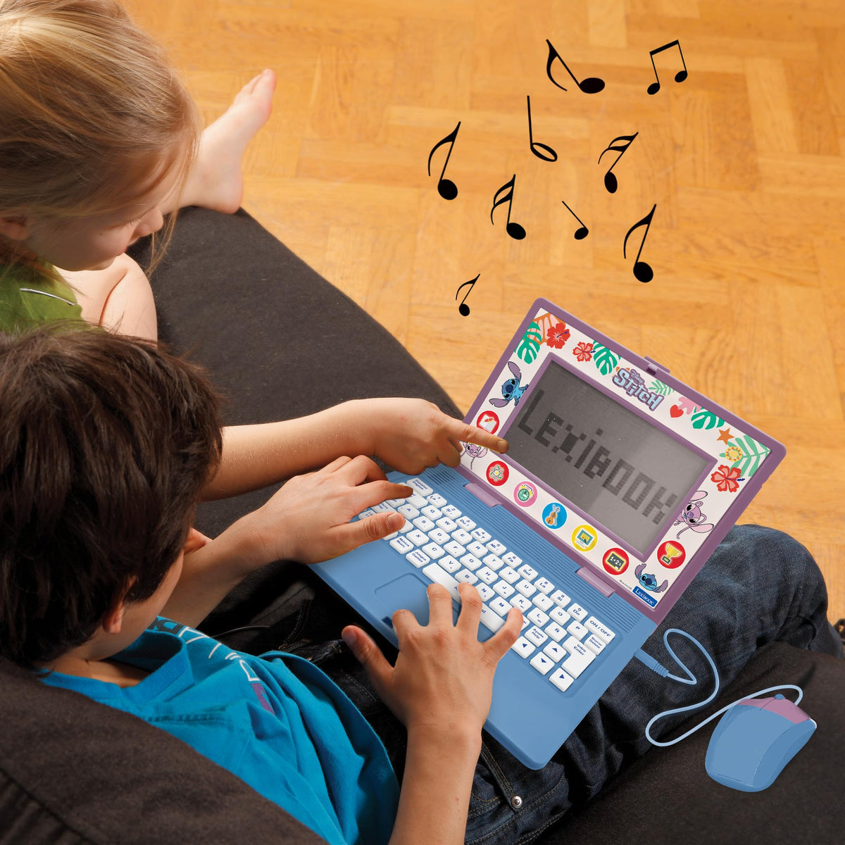 Lexibook Stitch laptop shown for convenient on-the-go learning