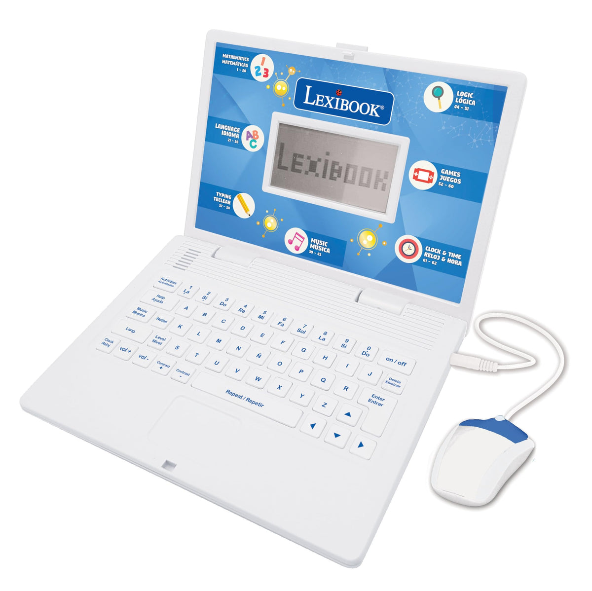Lexibook educational laptop front view, kid-friendly learning at home.