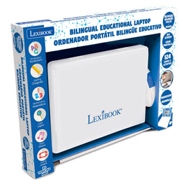 Lexibook educational laptop slim design, portable toy for on-the-go learning.