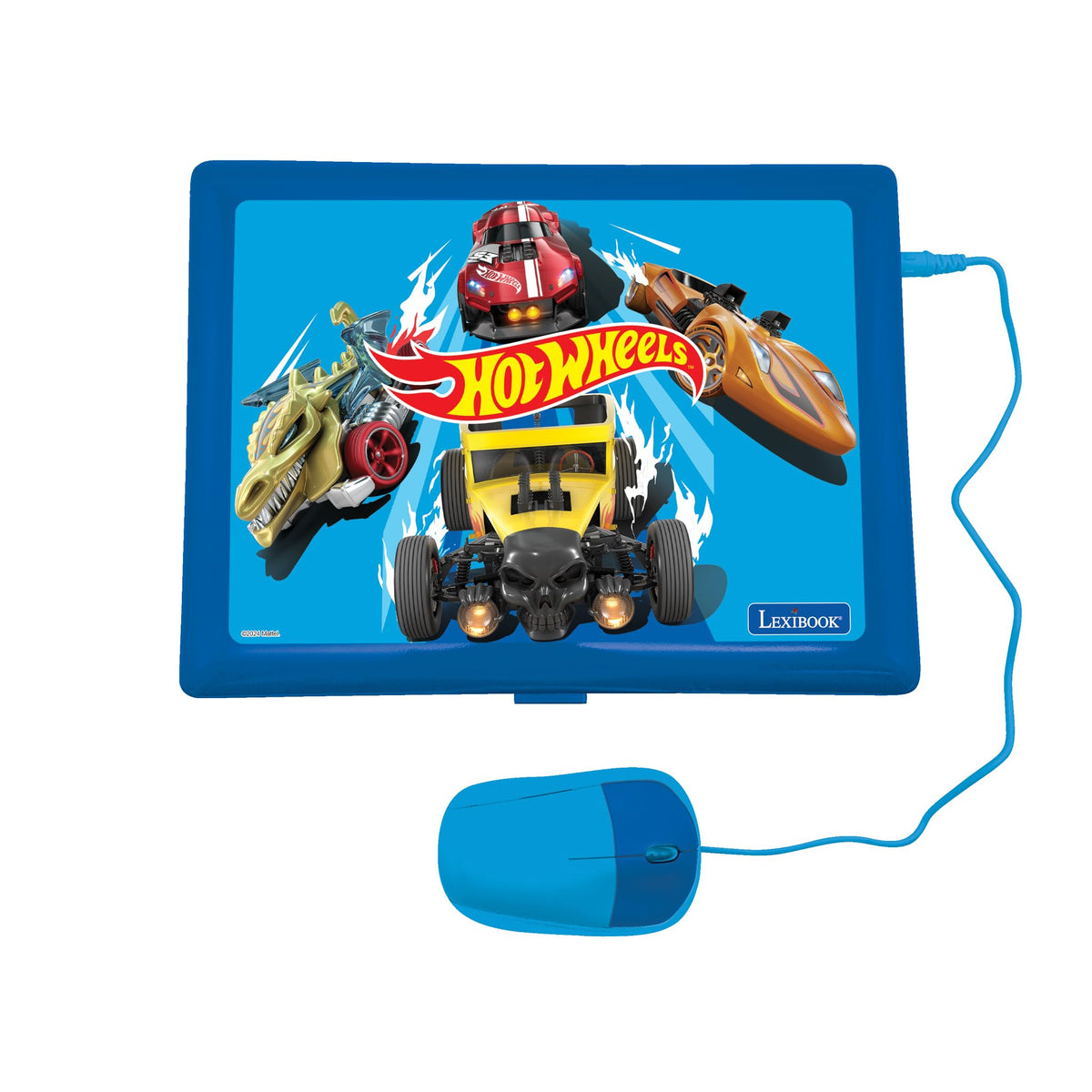 Lexibook Hot Wheels laptop design appeals to kids with a realistic laptop look.