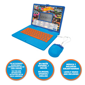 Lexibook Hot Wheels laptop keyboard and mouse provide a realistic learning setup.