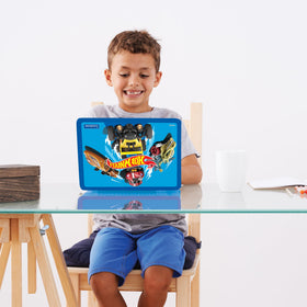 Lexibook Hot Wheels laptop games like Snake and Memory for fun practice.