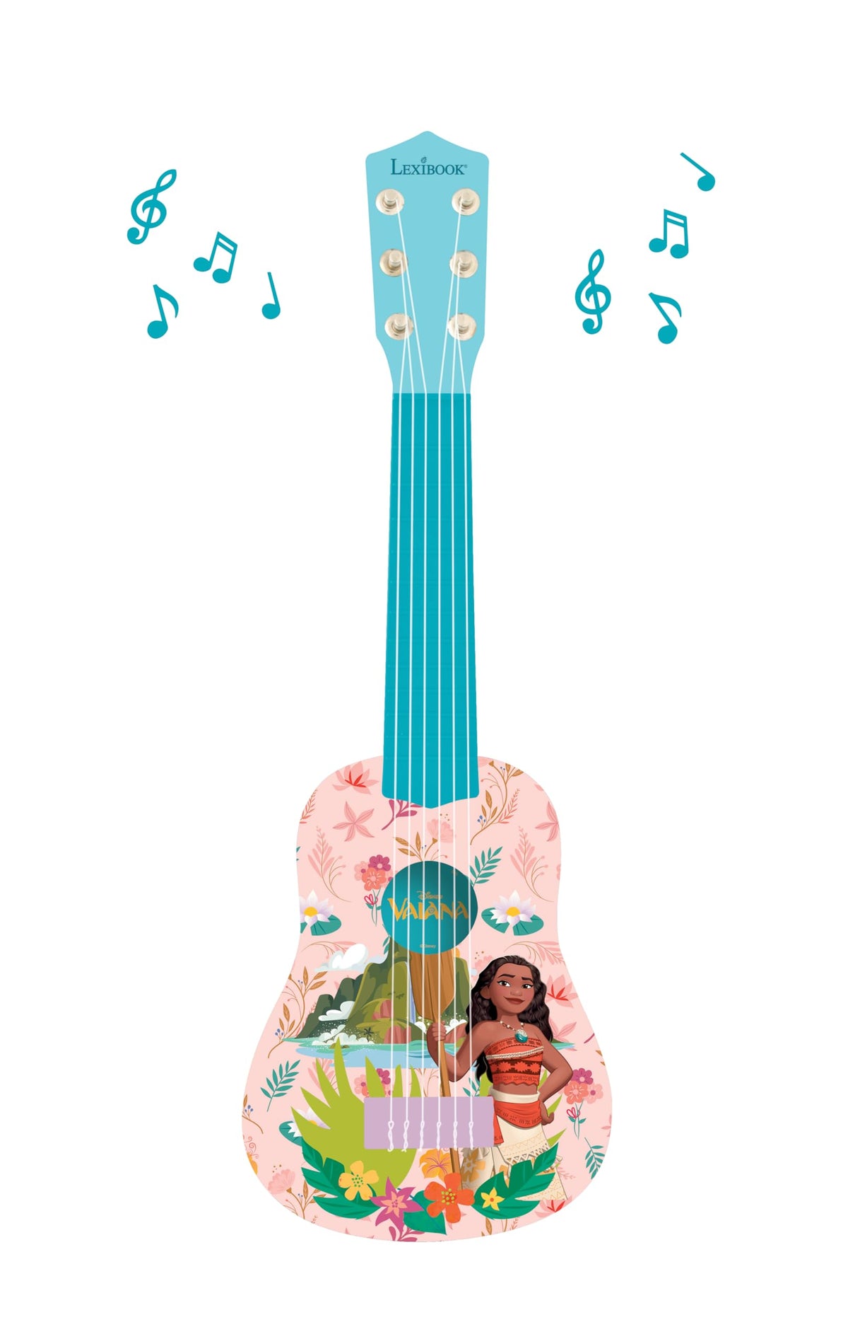 Lexibook Moana guitar tunable with pitch adjustment for practice