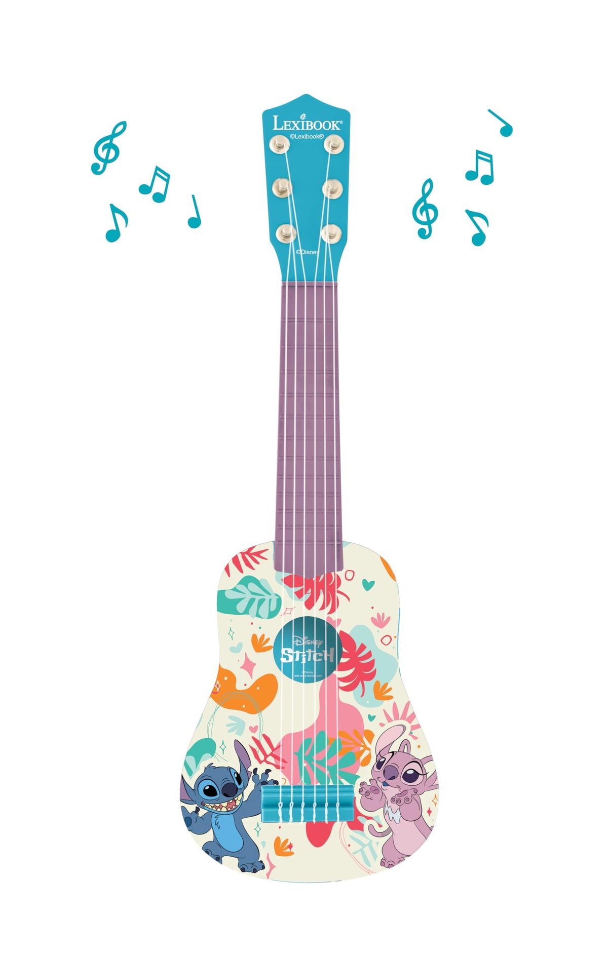 Lexibook nylon strings yield soft tone for small hands.