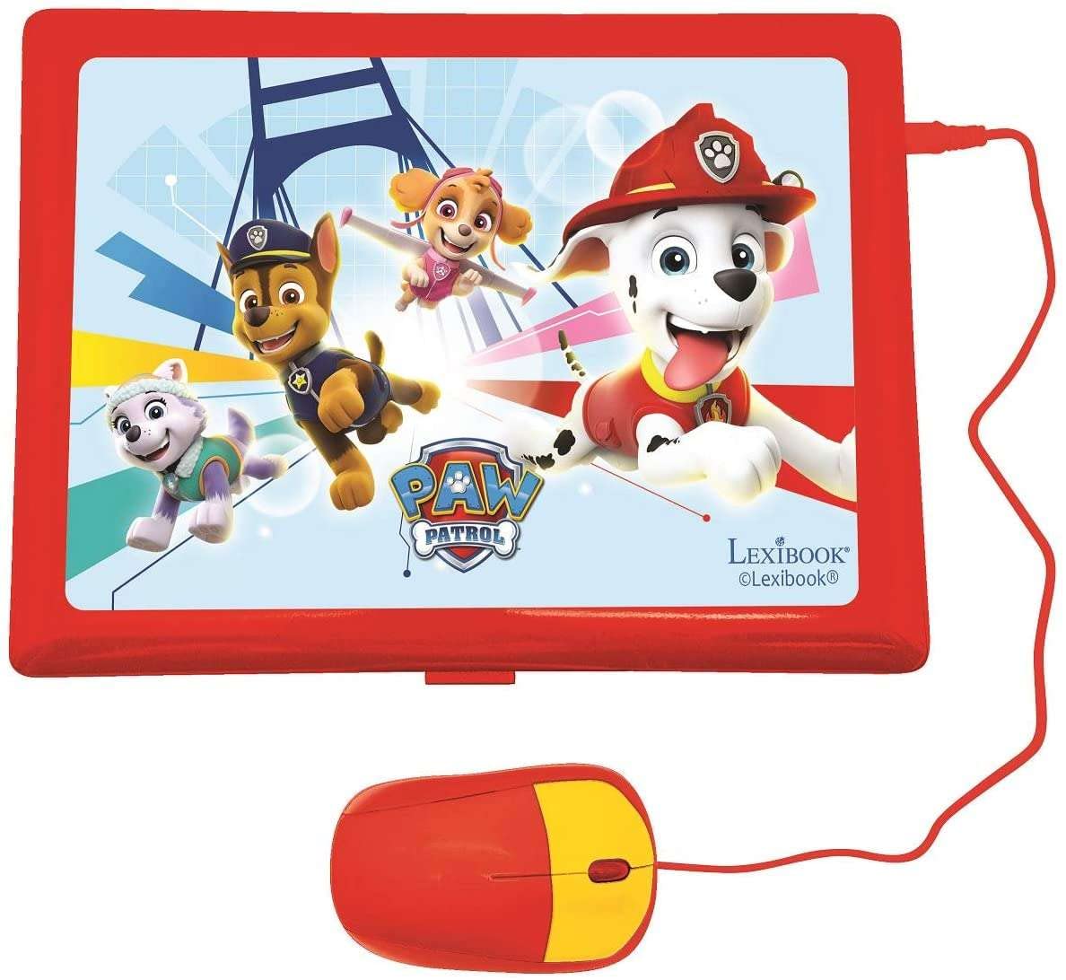 LEXiBOOK Paw Patrol keyboard close-up—realistic keyboard for hands-on typing.