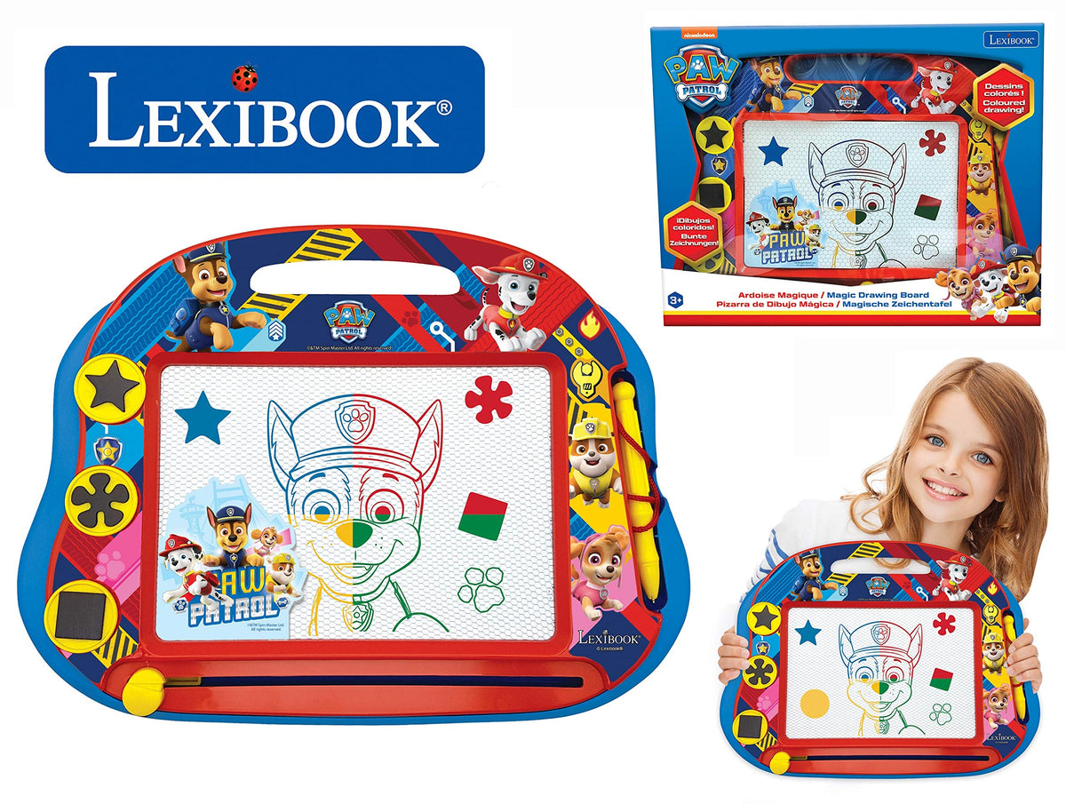 Lexibook Paw Patrol attached magnetic pen for mess-free drawing and easy erasing