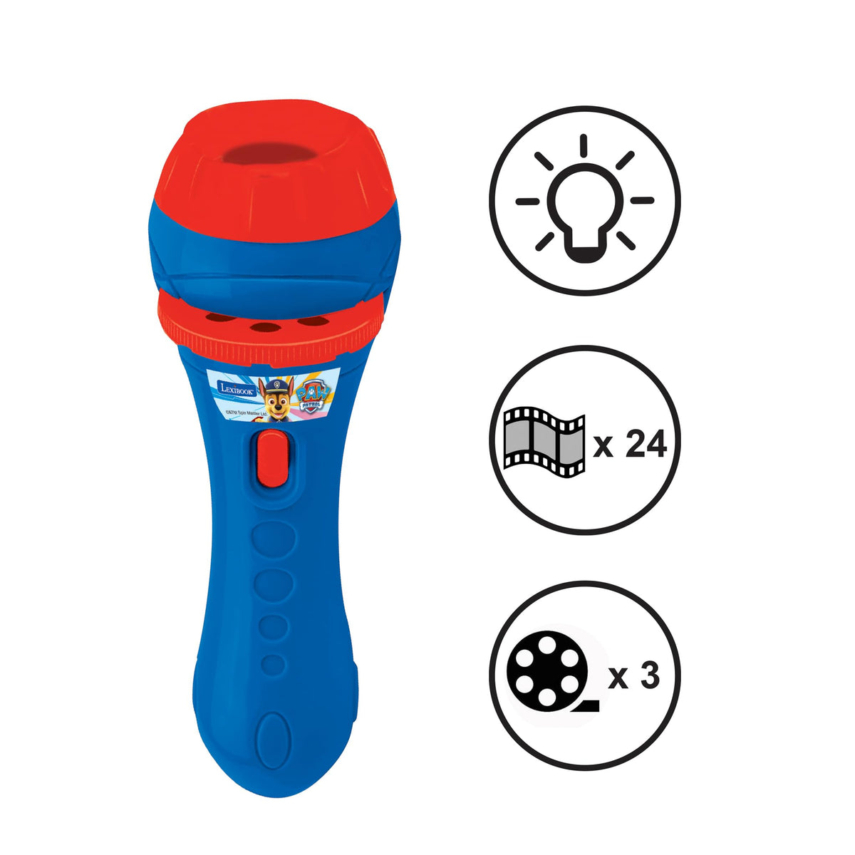 LEXiBOOK Paw Patrol projector disc 3 lights up room with dynamic sequences