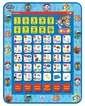 LEXiBOOK Paw Patrol tablet highlighting word spelling and vocabulary practice