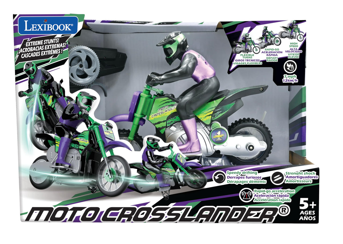 LEXiBOOK RC18 Crosslander battery charging setup shows quick USB power.