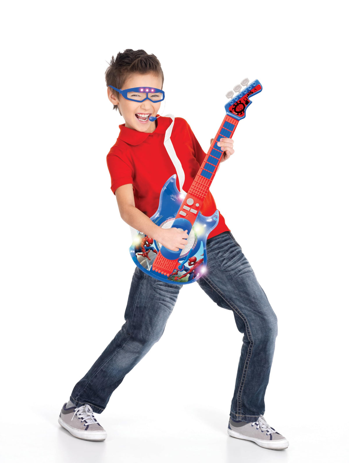 Lexibook rock guitar with light effects and six-key control for freestyle play.