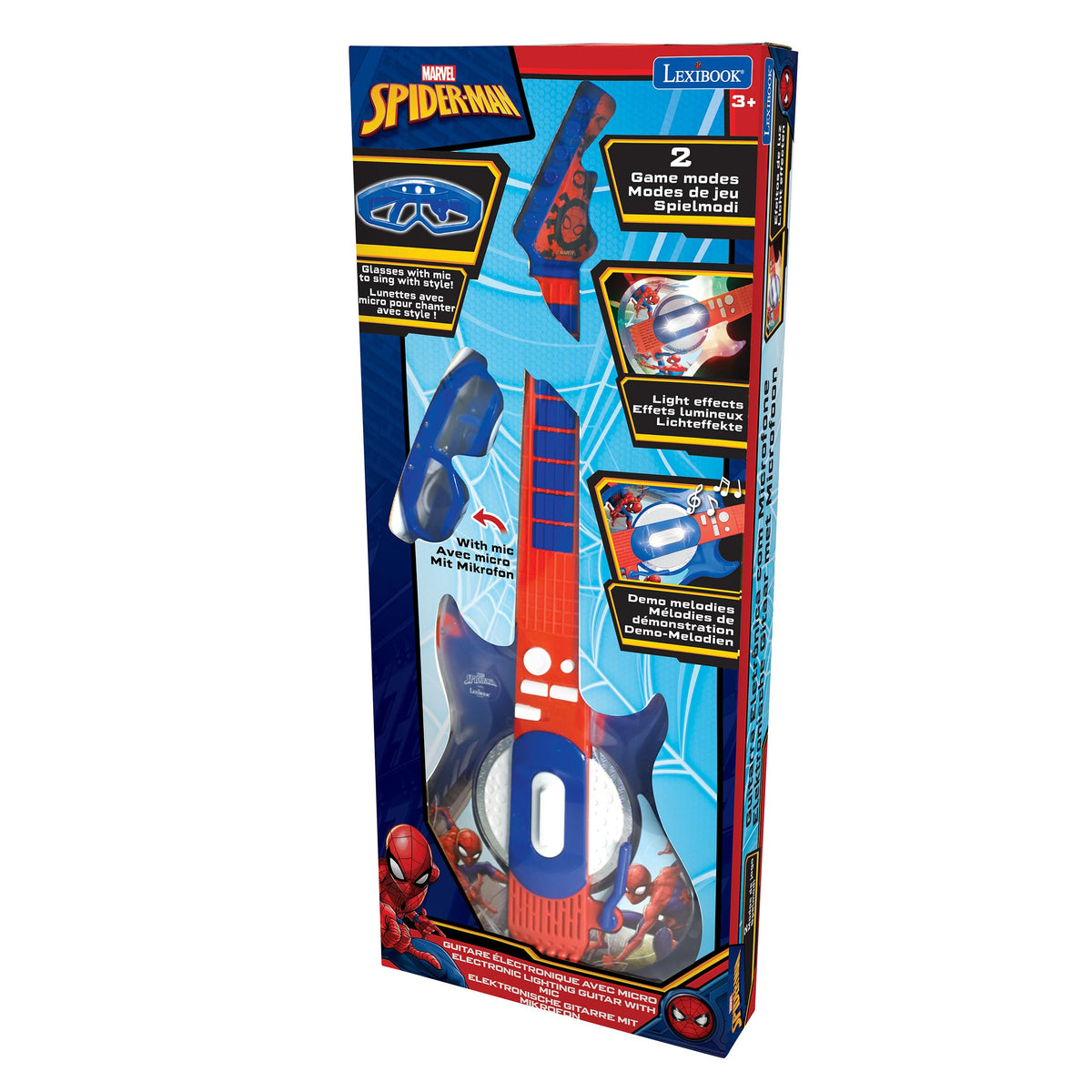 Lexibook Spider-Man glasses with microphone for stylish, hands-free performances.