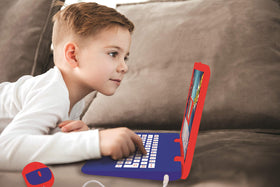 LEXiBOOK Spider-Man laptop learning activities emphasize math, reading, and logic.
