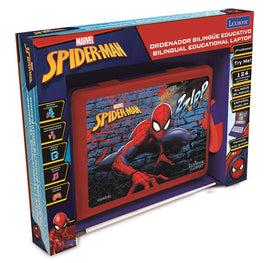LEXiBOOK Spider-Man laptop LCD screen animations showcase dynamic lessons.