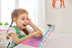 LEXiBOOK Unicorn laptop ergonomic design fits little hands for comfortable play