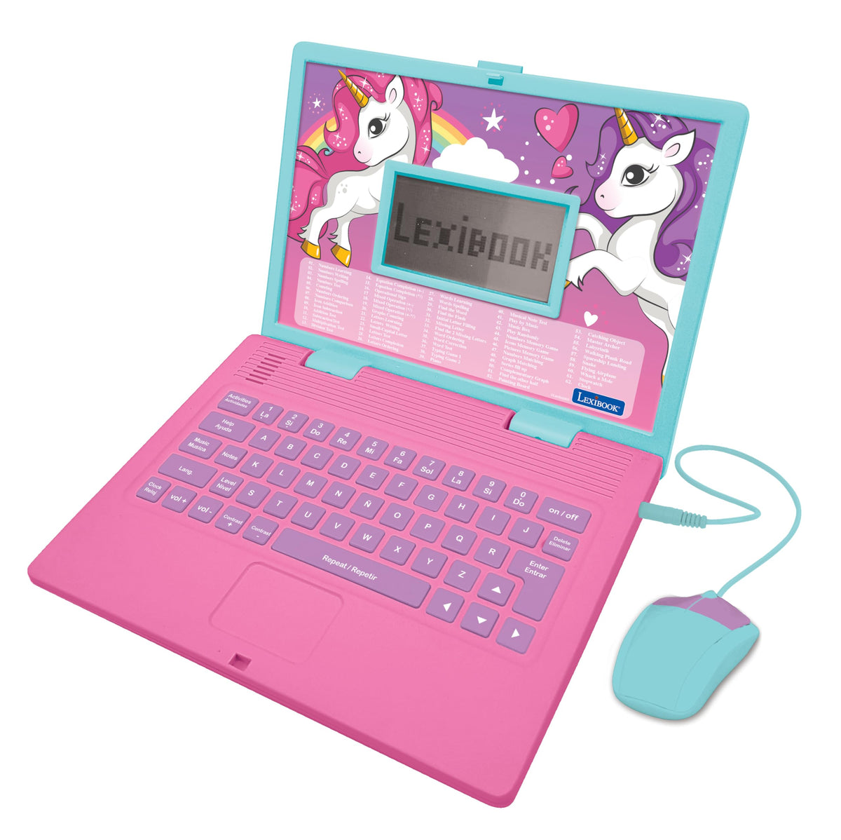 LEXiBOOK Unicorn laptop keyboard and mouse ideal for hands-on early learning