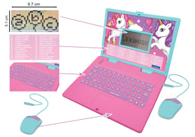 LEXiBOOK Unicorn laptop melodies teach notes and simple tunes through playful activities