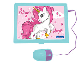LEXiBOOK Unicorn laptop screen animations brighten lessons and keep kids engaged