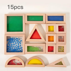 Lexza Rainbow Blocks safe no paint and chamfered edges for worry free play