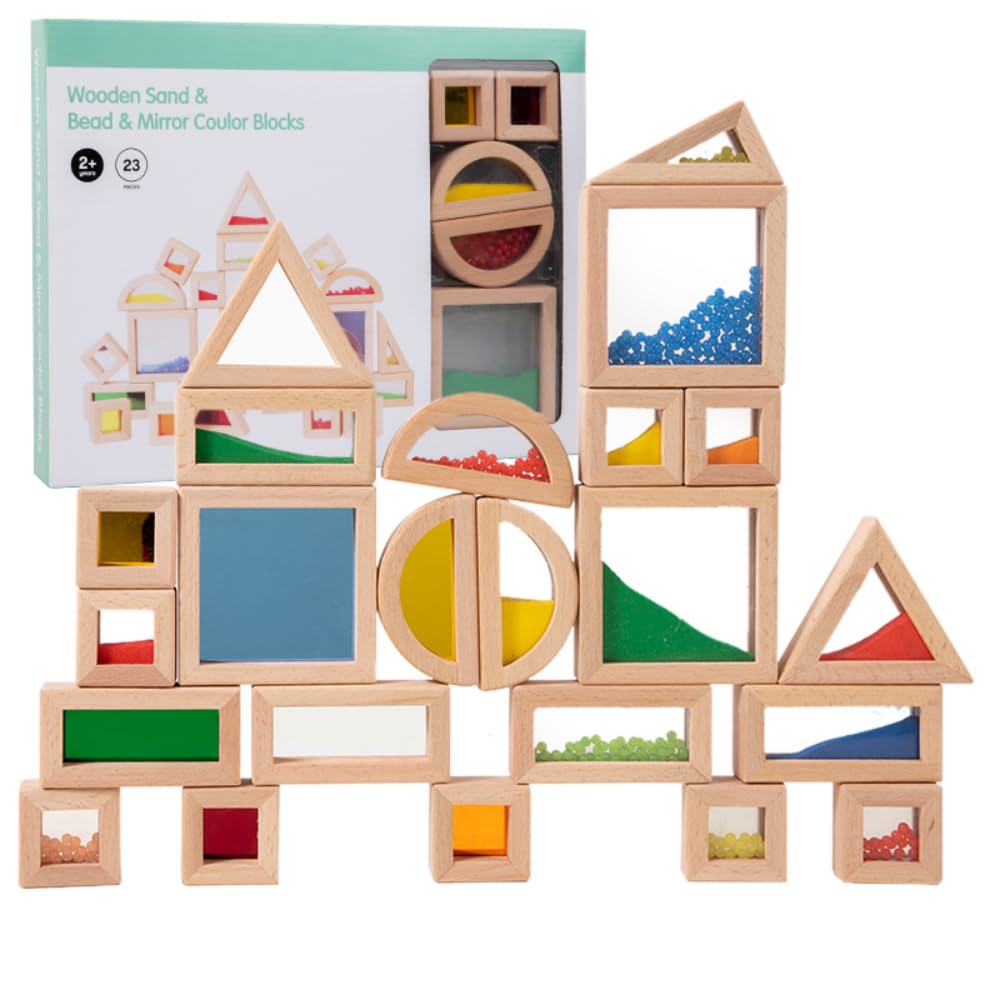 Lexza Rainbow Blocks ideal for toddlers during family playtime and stacking practice