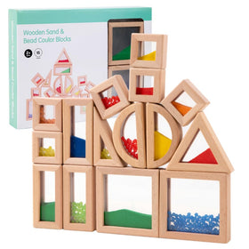 Lexza Rainbow Blocks translucent colors enhance visual exploration and color recognition