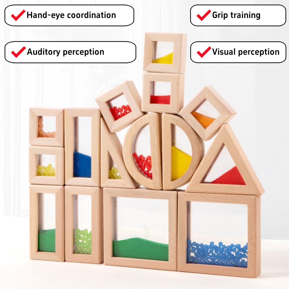 Lexza Rainbow Blocks with various shapes sparks cognitive skills and spatial reasoning