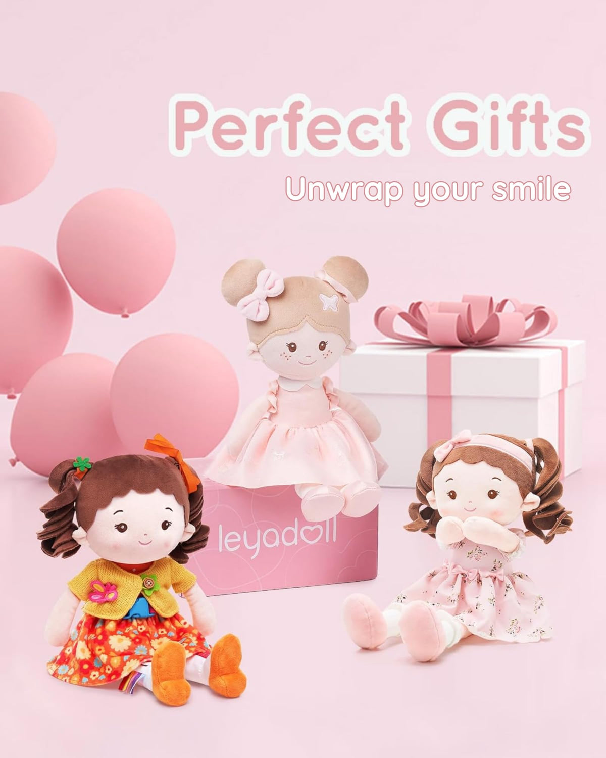 LeyaDoll Busy Doll button play promotes fine motor exploration.