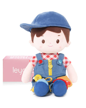 LeyaDoll Soft Bady 16-inch educational doll for daily learning and cuddles.
