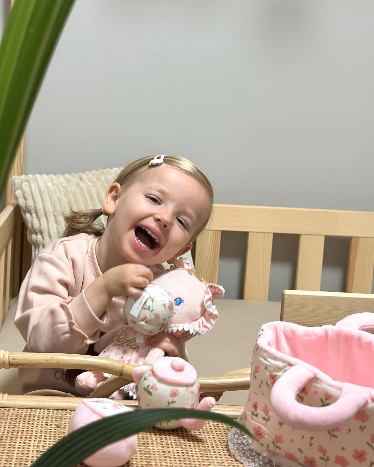 LeyaDoll travel-friendly tea party kit for car trips and park visits.