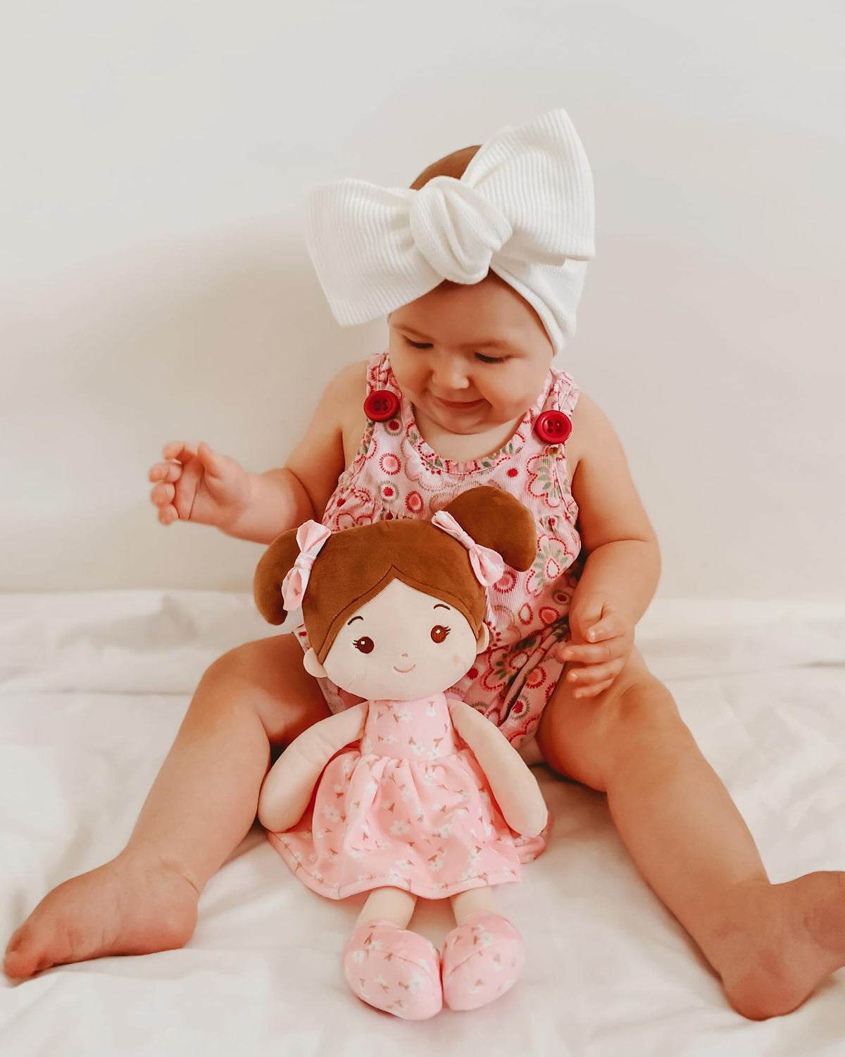 LeyaDoll FloraBelle snuggle-time setup for bedtime routines.