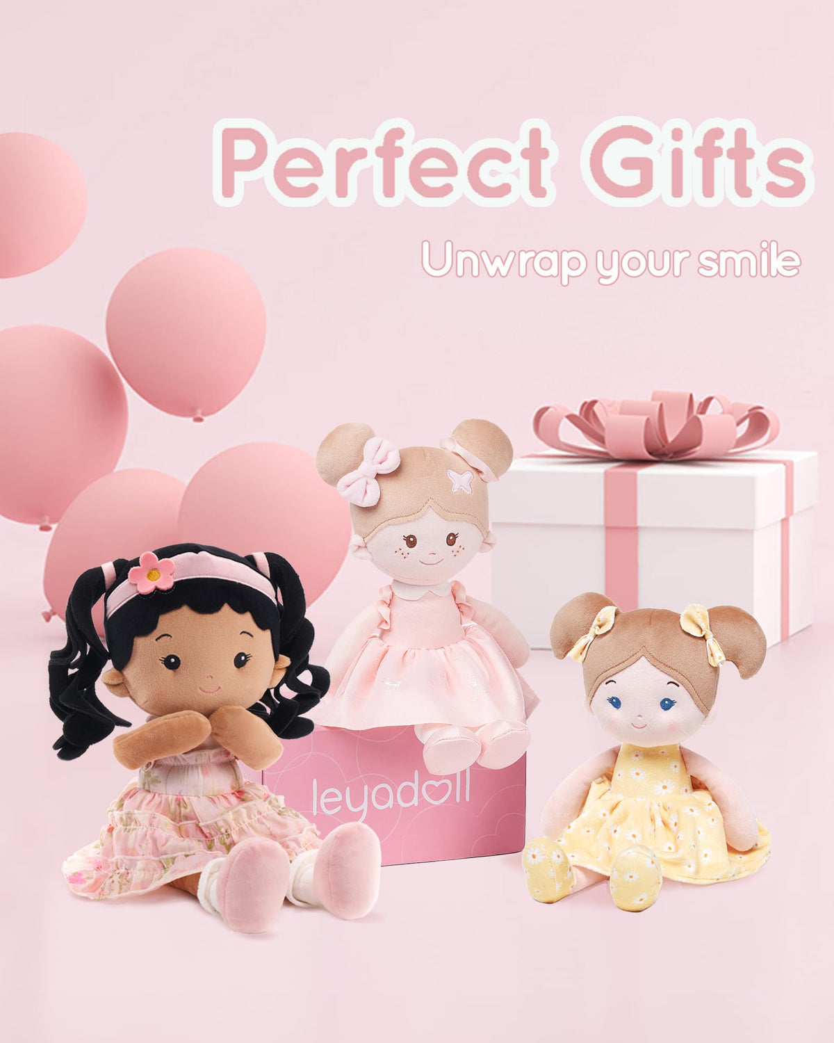 LeyaDoll pink gift box ready for birthdays and holidays