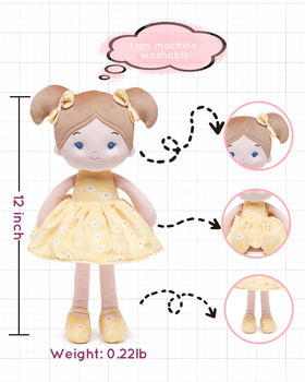 LeyaDoll Daisy snuggle shot highlighting cozy, snuggly body for comforting moments.