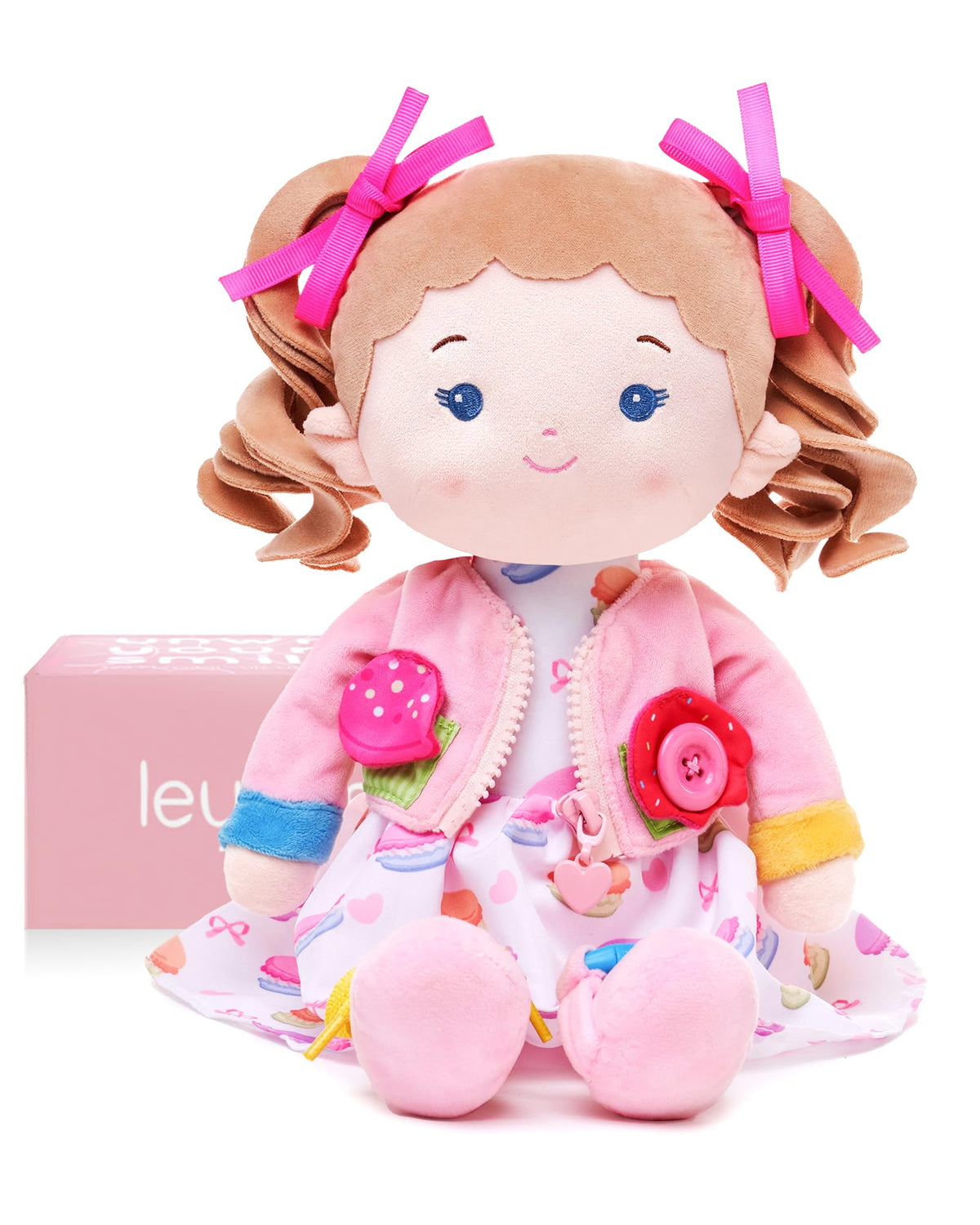 LeyaDoll soft baby doll face for calm, imaginative play and cuddling