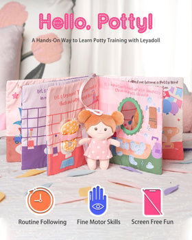 LeyaDoll textured sensory pages inviting tactile exploration and curiosity