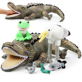 Leyndo 6in1 alligator plush closeup showing soft cuddly texture