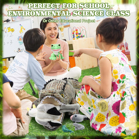 Leyndo 6in1 alligator plush family play scene encourages bonding