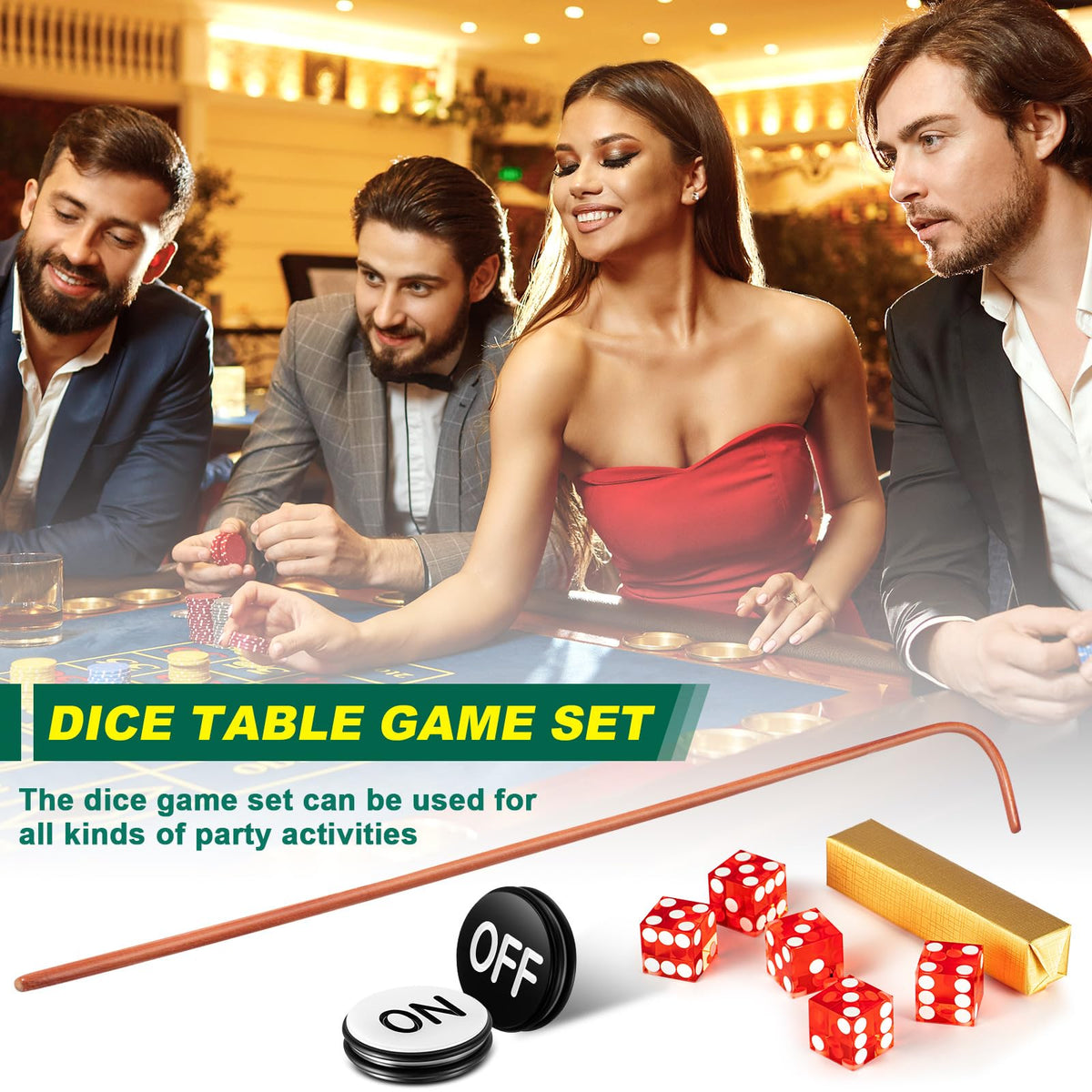 Leyndo craps table set is gift-ready for gaming lovers.