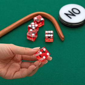 Leyndo craps tabletop set designed for travel and easy portability.