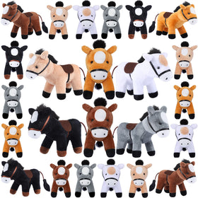 Leyndo horse plush 4 inch standing model; soft and durable for gifts.