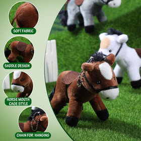 Leyndo horse plush detachable chain for backpacks and bags.