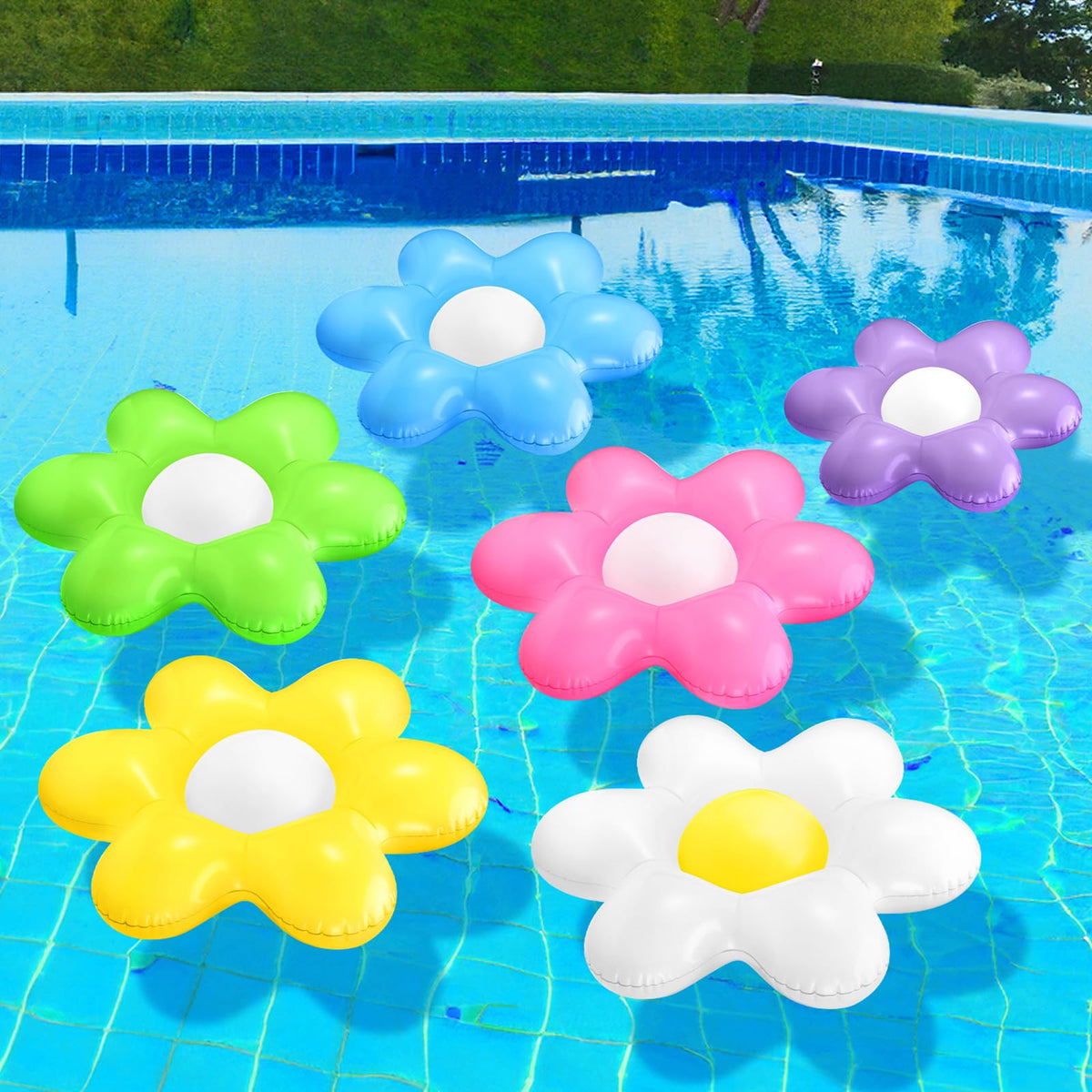 Leyndo Hoteam 24-inch daisy pool float adds cheerful color to pool parties