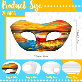 Leyndo white half-face mask for Mardi Gras cosplay and easy customization.