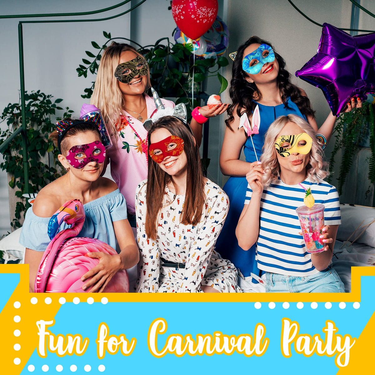 Leyndo paper mache mask, durable and lightweight for extended party use.