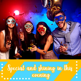 Leyndo 24-pack white masks, ideal for group crafts and wall decor.