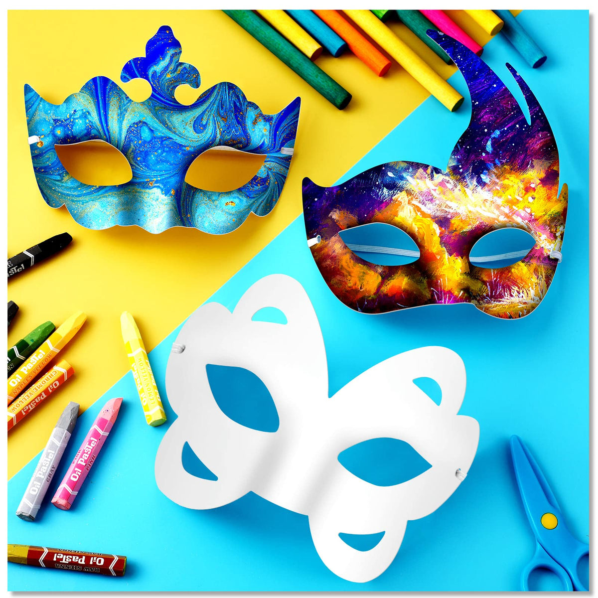 Leyndo 24-pack white masks for plentiful craft time and party accessories.