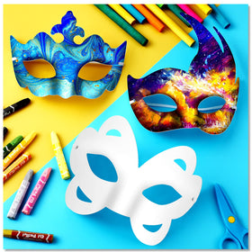 Leyndo 24-pack white masks for plentiful craft time and party accessories.