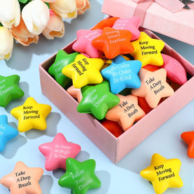 Leyndo star stress ball apricot 2.2-inch durable and deformation-resistant.